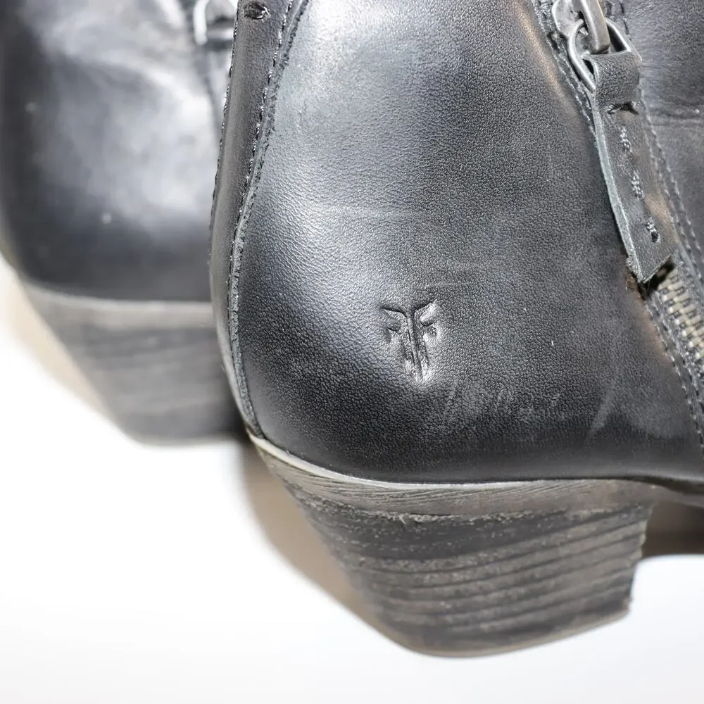 Frye Black Leather Ankle Booties‎ – Size 8
